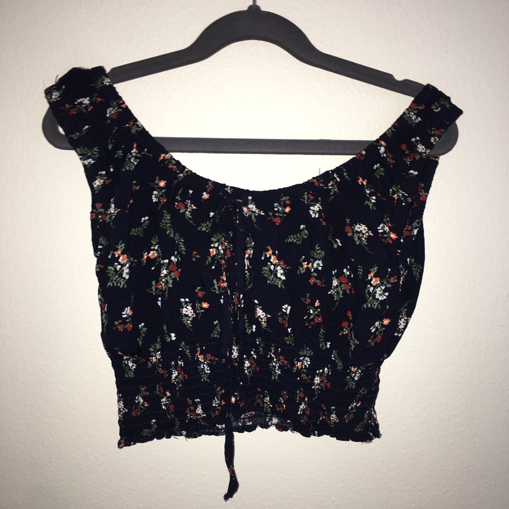 Off the should crop top from brandy Melville